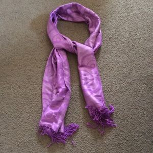 Bright purple soft long scarf